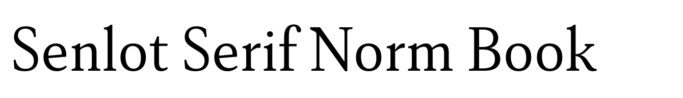 Senlot Serif Norm Book